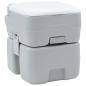 Preview: ARDEBO.de - Tragbare Toilette in Grau & Weiß aus Kunststoff - 20 L