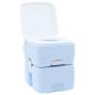 Preview: Portable Toilette Blau & Weiß aus Kunststoff 20 L