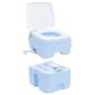 Preview: Portable Toilette Blau & Weiß aus Kunststoff 20 L