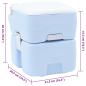 Preview: Portable Toilette Blau & Weiß aus Kunststoff 20 L