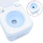 Preview: Portable Toilette Blau & Weiß aus Kunststoff 20 L