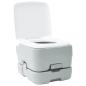 Preview: Tragbare Camping-Toilette Grau mit 10L Frischwassertank und 10L Abwassertank