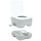 Preview: Tragbare Camping-Toilette Grau mit 10L Frischwassertank und 10L Abwassertank