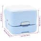 Preview: Tragbare Camping-Toilette Blau, 10L Frischwasser, 10L Abwassertank