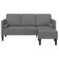 Preview: 3-Sitzer L-förmiges Sofa Dunkelgrau 160 cm Stoff