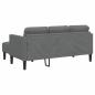 Preview: 3-Sitzer L-förmiges Sofa Dunkelgrau 160 cm Stoff