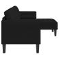 Preview: 3-Sitzer L-förmiges Sofa Schwarz 160 cm Stoff