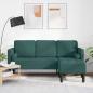 Preview: ARDEBO.de - 3-Sitzer Sofa L-Form Dunkelgrün 160 cm Stoff