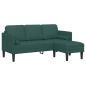 Preview: 3-Sitzer Sofa L-Form Dunkelgrün 160 cm Stoff