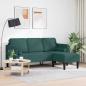 Preview: 3-Sitzer Sofa L-Form Dunkelgrün 160 cm Stoff