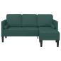 Preview: 3-Sitzer Sofa L-Form Dunkelgrün 160 cm Stoff