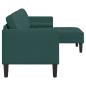 Preview: 3-Sitzer Sofa L-Form Dunkelgrün 160 cm Stoff
