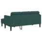 Preview: 3-Sitzer Sofa L-Form Dunkelgrün 160 cm Stoff