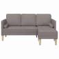 Preview: Sofa Set Taupe 173 x 131 x 67 cm Polyester