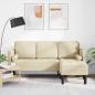Preview: ARDEBO.de - 3-Sitzer L-förmiges Sofa Creme 160 cm Stoff
