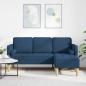 Preview: ARDEBO.de - Sofa Set mit Kissen Blau Polyester