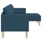 Preview: Sofa Set mit Kissen Blau Polyester