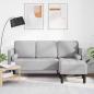 Preview: ARDEBO.de - 3-Sitzer L-förmiges Sofa Wolken Grau 160 cm Stoff