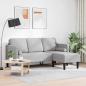Preview: 3-Sitzer L-förmiges Sofa Wolken Grau 160 cm Stoff