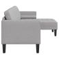 Preview: 3-Sitzer L-förmiges Sofa Wolken Grau 160 cm Stoff