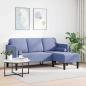 Preview: 3-Sitzer L-förmiges Sofa Jeans Blau 160 cm Stoff