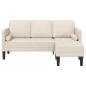 Preview: 3-Sitzer L-förmiges Sofa Leinen 160 cm