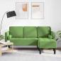 Preview: ARDEBO.de - Hellgrün Polyester, Holz Groß Platz für viele Ecksofa Modern