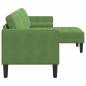 Preview: Hellgrün Polyester, Holz Groß Platz für viele Ecksofa Modern