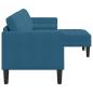 Preview: Sofas Blau Stoff, Holz Groß Abnehmbare Bezüge Rechtwinklig