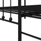Preview: Tagesbettgestell mit Ausziehbett in Schwarz, 107x203 cm, aus Stahl