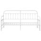 Preview: Tagesbettgestell mit Ausziehbett in Weiß, 80x200 cm aus Stahl