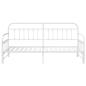 Preview: Tagesbett mit Bettkasten in Weiß, 90x190 cm aus Stahl