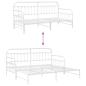 Preview: Daybed-Rahmen mit Trundle Weiß 90x200 cm Stahl