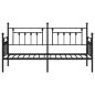 Preview: Tagesbett schwarz 75x190 cm aus Stahl