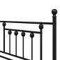Preview: Betten & Bettgestelle Schwarz Metall 90 x 190 cm Metallbett