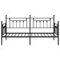 Preview: Tagesbettgestell Schwarz 107x203 cm Stahl