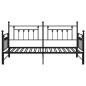 Preview: Tagesbettgestell mit Schublade Schwarz 90x200 cm Stahl