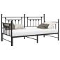 Preview: Betten & Bettgestelle Schwarz Stahl 107 x 203 cm