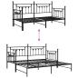 Preview: Betten & Bettgestelle Schwarz Stahl 107 x 203 cm