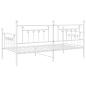 Preview: Betten & Bettgestelle Weiß Metall 100 x 200 cm Langlebig Bett