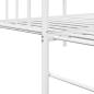 Preview: Tagesbettgestell mit Ausziehbett in Weiß, 80x200 cm, aus Stahl