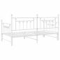 Preview: Betten & Bettgestelle Weiß Metall 107 x 203 cm Umwandelbar