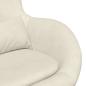 Preview: Schalenstuhl mit Fußhocker Creme Velours