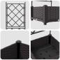 Preview: Gartenpflanzer mit Spalier Braun 40x40x125,5 cm