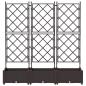 Preview: Gartenpflanzer mit Spalier 3 Stück Braun 120x40x125.5 cm