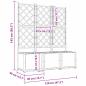 Preview: Gartenblumentopf mit Gitter 3 Stück Braun 120x40x143 cm
