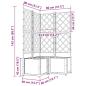 Preview: Garten Pflanzer mit Spalier 3 Stück Braun 80x80x143 cm
