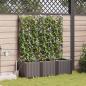 Preview: Gartenpflanzgefäße mit Bewässerungssystem 3 Stück Braun