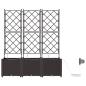 Preview: Gartenpflanzgefäße mit Bewässerungssystem 3 Stück Braun