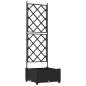 Preview: Gartenpflanzer mit Spalier Schwarz 40x40x125,5 cm